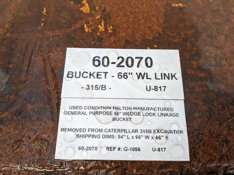 Used BUCKET - 66" WEDGE LOCK LINK 60-2070 4